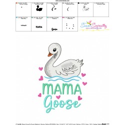 Mama Goose Machine Embroidery Design