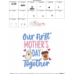 Our First Mother's Day Together Embroidery Design
