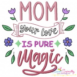 Happy Mother's Day Lettering Embroidery Design Bundle