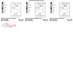 Stay Cool Dad Father's Day Cardstock Embroidery Design