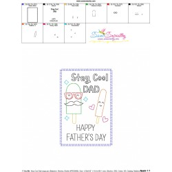 Stay Cool Dad Father's Day Cardstock Embroidery Design