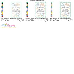 Father's Day Cardstock Embroidery Design - Best Dad In The Universe