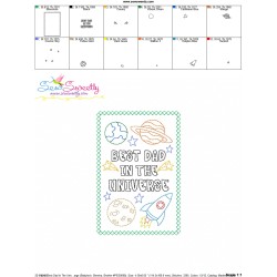 Father's Day Cardstock Embroidery Design - Best Dad In The Universe