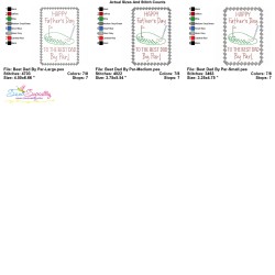 Father's Day Cardstock Embroidery Design - Best Dad By Par