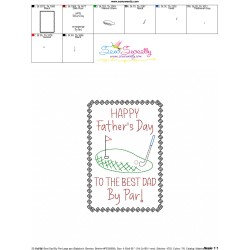 Father's Day Cardstock Embroidery Design - Best Dad By Par