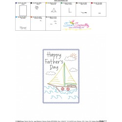 Father's Day Cardstock Embroidery Design - Sailboat