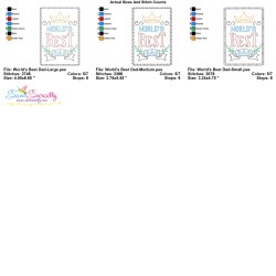 Father's Day Cardstock Embroidery Design - World's Best Dad