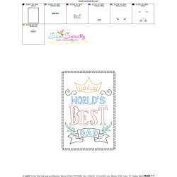 Father's Day Cardstock Embroidery Design - World's Best Dad