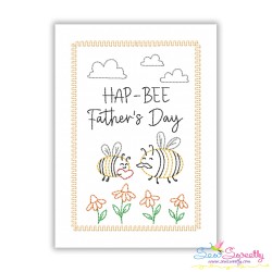Father's Day Cardstock Embroidery Design - Hap-Bee Father's Day