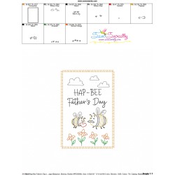 Father's Day Cardstock Embroidery Design - Hap-Bee Father's Day