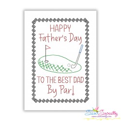 Father's Day Greeting Cards Cardstock Embroidery Design Bundle