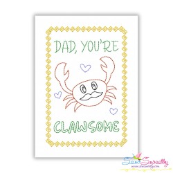Father's Day Greeting Cards Cardstock Embroidery Design Bundle