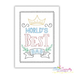 Father's Day Greeting Cards Cardstock Embroidery Design Bundle