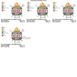 Happy Father's Day BBQ Embroidery Design