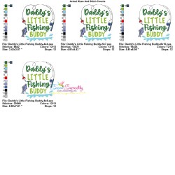 Father's Day Embroidery Design - Daddy's Little Fishing Buddy