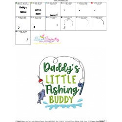 Father's Day Embroidery Design - Daddy's Little Fishing Buddy