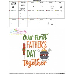 Our First Father's Day Together Embroidery Design