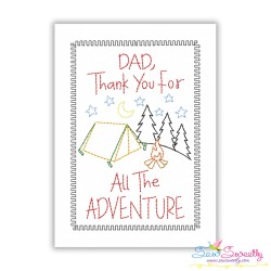 Father's Day Greeting Cards Cardstock Embroidery Design Bundle