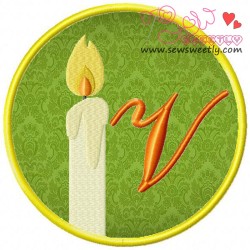 Christmas Font Letter-V-1