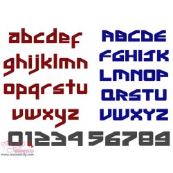Ginga Inter Embroidery Font Set-1