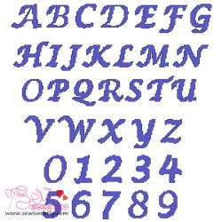 Cross Stitch Embroidery Font Set-1
