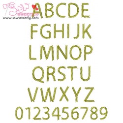 Olive Leaves Embroidery Font Set-2