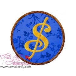 Dollar Sign Applique Design Pattern-1