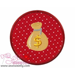Money Bag Applique Design Pattern-1