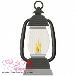 Camping Lantern-2 Embroidery Design Pattern-1