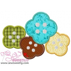 Buttons-1 Applique Design Pattern-1