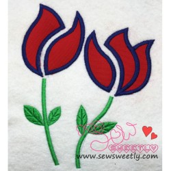 Roses Applique Design Pattern-1