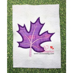 Green Maple Leaf Applique Design Pattern-3