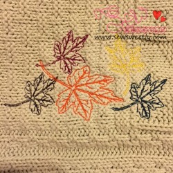 Falling Leaves Embroidery Design Pattern-1