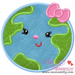 Earth Girl Applique Design Pattern-1