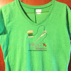 Thread With Needle Embroidery Design Pattern-2