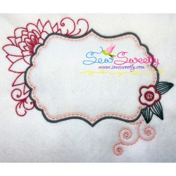 Floral Frame-1 Embroidery Design Pattern-1