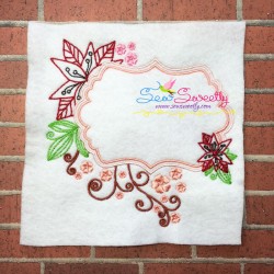 Floral Frame-5 Embroidery Design Pattern-2