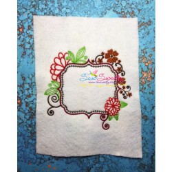 Floral Frame-2 Embroidery Design Pattern-2