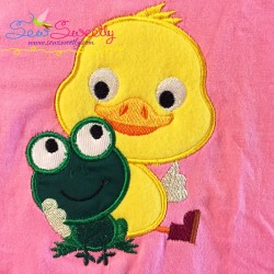 Frog Duck Applique Design Pattern-1