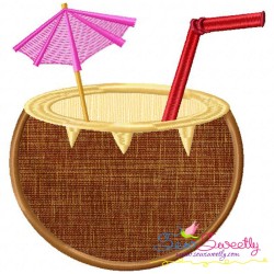 Coconut Drink Applique Design Pattern-3