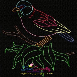 Colorful Vintage Bird-6 Embroidery Design Pattern-4