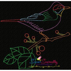 Colorful Vintage Bird-7 Embroidery Design Pattern-4