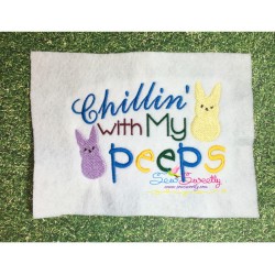 Chillin With Peeps Embroidery Design Pattern-2