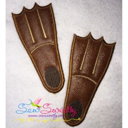 Flippers Applique Design Pattern-1