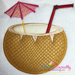 Coconut Drink Applique Design Pattern-1