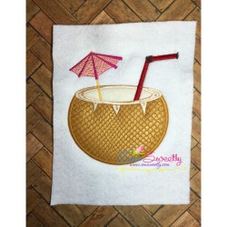 Coconut Drink Applique Design Pattern-2