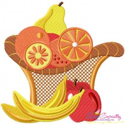 Colorful Fruit Basket-4 Embroidery Design Pattern-2