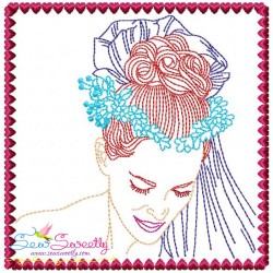 Multi Color Vintage Stitch Bride-6 Embroidery Design Pattern-1