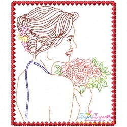 Multi Color Vintage Stitch Bride-3 Embroidery Design Pattern-3