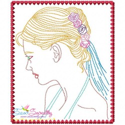 Multi Color Vintage Stitch Bride-2 Embroidery Design Pattern-3